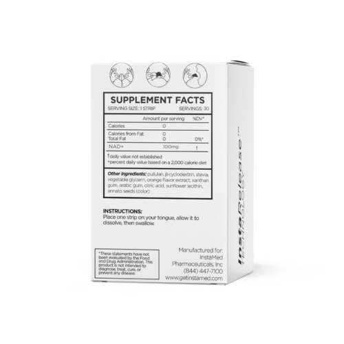 Instamed NAD+ Sublingual Peptide Supplement Facts