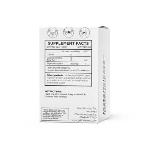 Instamed Thymosin Alpha-1 Sublingual Peptide Supplement Facts